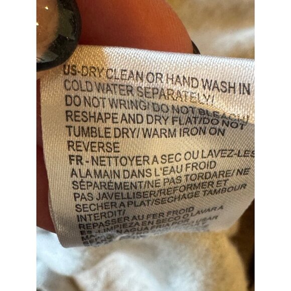 Minnie Rose Sweater Women Medium Gray Cotton Cashmere Knit Frayed Edges Luxury - Picture 12 of 12